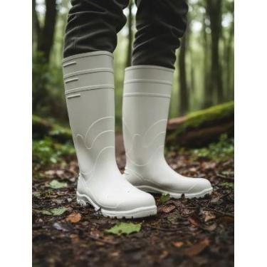 Imagem de Bota Galocha Cano Longo Impermeavel Limpeza Branca Bracol, 41, PVC