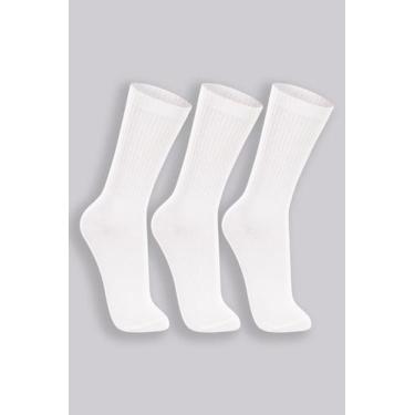 Imagem de Kit 3 Pares Meia Atoalhadas Cano Longo Algodão Lupo 3292., 41-44, Bran