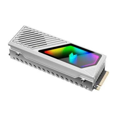 Imagem de Dissipador de Calor para SSD Nvme, M.2 (2280), Branco, Com Ventilador, LED Infinito ARG...