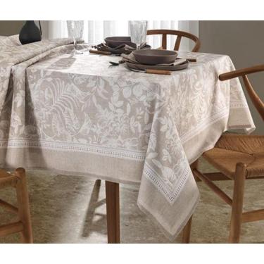 Imagem de Toalha Mesa Quadrada 8 Lugares Dohler Impermeavel Alana Bege