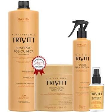 Imagem de Trivitt - Shampoo 1l + Hidratação 500g + Fluido para Escova + Reparado