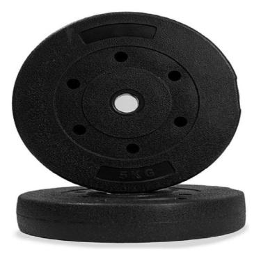 Imagem de Kit Anilhas 4 X 2,5kg Total 10kg Revestimento ABS Musculação Consport-Unissex