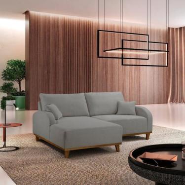 Imagem de Sofá 2 Lugares com Chaise Lado Esquerdo 185cm em Linho Mercúrio - Le e