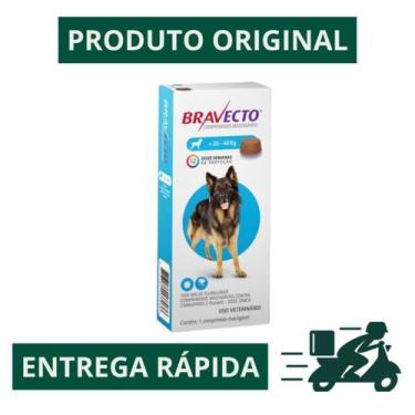 Imagem de Bravecto 20 a 40kg Cães - Antipulgas e Carrapatos 1000mg  1 Comprimido