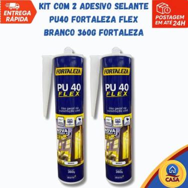 Imagem de Kit com 2 unids Adesivo Selante PU40 Fortaleza Flex Branco 360g Fortal