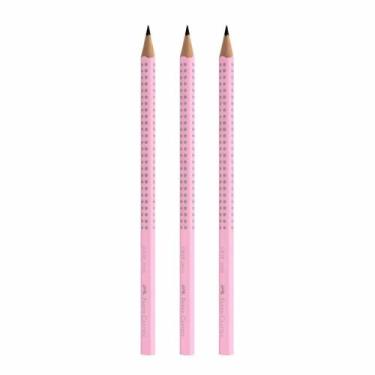 Imagem de Kit com 3 Lápis Faber-Castell Grip 2001 HB Nº2 Rosa - Faber Castell