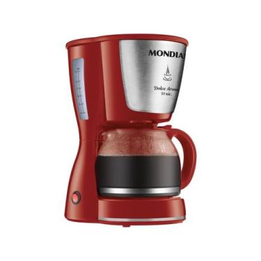 Imagem de Cafeteira Elétrica com Porta Filtro Mondial Doce Arome Vermelha 18 Xíc