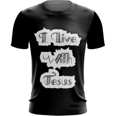Imagem de Camiseta Dryfit I live With Jesus Bíblia Gospel 2 - Kasubeck Store®, G