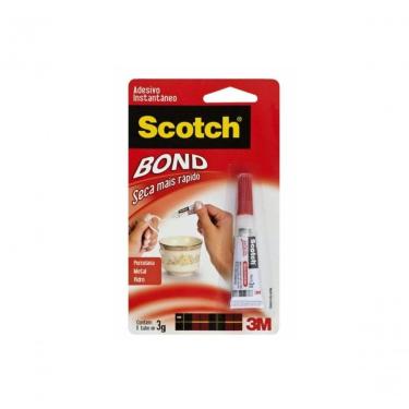Imagem de Cola Instantânea Scotch Bond P22J09 em Cianoacrilato 3G Transparente 1 Unidade Scotch