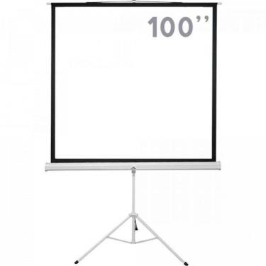 Imagem de Tela de Projeção com Tripé Sumay TTQS100 para Apresentações e Entretenimento Área Visua...