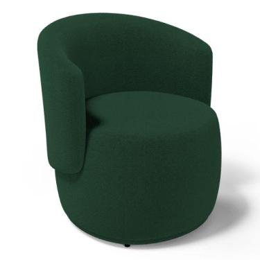 Imagem de Poltrona Decorativa Aisha Orgânica Bouclê Verde - Desk Design