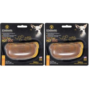 Imagem de Brinquedo para Cachorro Starmark Treat Ringer Hot Dog Pequeno Pacote c