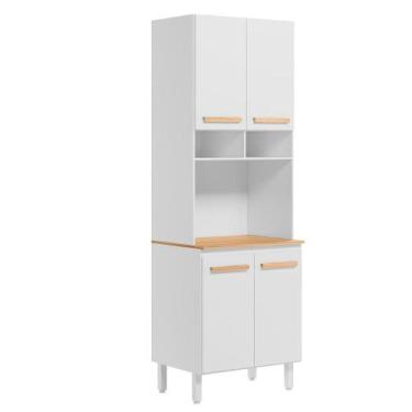 Imagem de Paneleiro Cozinha Duplo Intenza 70cm 4 Portas Branco/Branco UV - Nicio