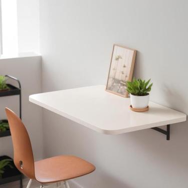 Imagem de Bancada de Cozinha MDF Mesa Dobrável de Parede Portátil 60cm x 30cm Ca