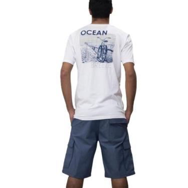Imagem de Bermuda sarja plus size elastano cargo masculina slagbaai, Azul mrinho
