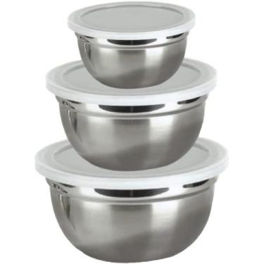 Imagem de Conjunto De Bowls Com Tampa Prática Golden Inox