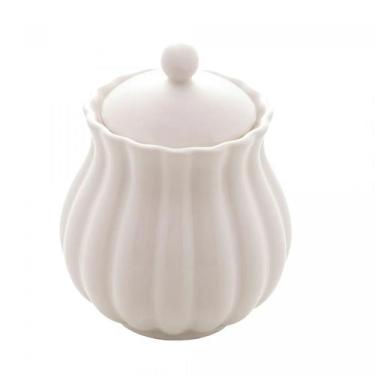 Imagem de Açucareiro em Porcelana Pétala Branco Matt 10,5x8,5cm Wolff