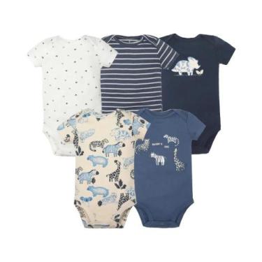 Imagem de Macacão Bebê de Algodão (5 Unidades) - Kit de Roupas para Recém-Nascid