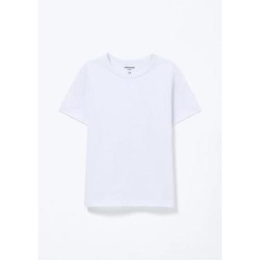 Imagem de Camiseta básica infantil unissex regular - branco - Hering, 14