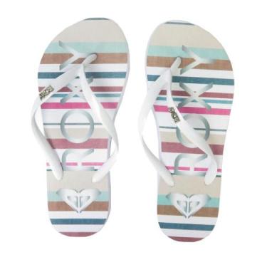 Imagem de Chinelo Feminino Roxy Tahiti VI Branco, 34, Branco