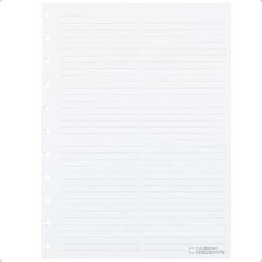 Imagem de Refil Pautado de Caderno Inteligente Linha Branca Grande 30 Folhas 120