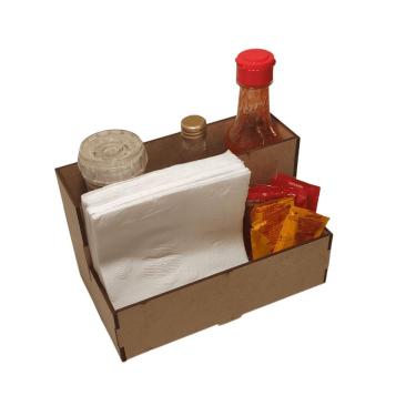 Imagem de Porta Guardanapo e Sachê em Mdf Cru 3mm Kit 5 Unidades Desmontado para Montagem Simples Lenobre