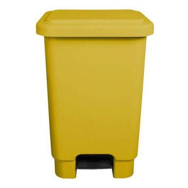 Imagem de Lixeira Plástica Retangular Com Pedal 100l - Haste Externa - Higipack