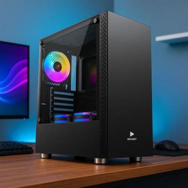 Imagem de Gabinete PC Gamer RGB Vidro Temperado ATX M-ATX Controle Remoto Suport