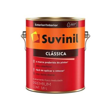 Imagem de Tinta Suvinil para Parede Latex Pva Classica 3,6l - Branco Neve - 5336