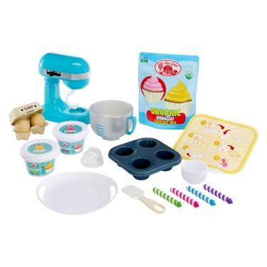 Imagem de Kit de Brinquedo Culinário Creative Chefs de Bolo com Batedeira Funcional e Ingredientes Moldáveis Azul