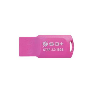 Imagem de Pen Drive S3+ Usb Flash Disk Star 2.0 16gb Rosa, S3PD2004016PK-R