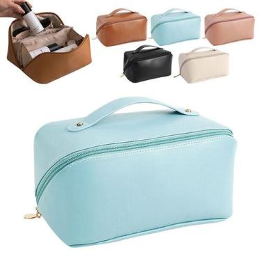 Imagem de Necessaire Grande Cosmético Maquiagem feminina Espaçosa Organizadora  