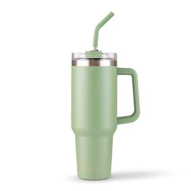 Imagem de Copo Térmico com Canudo 1200 ML Caneca Garrafa de Água Café Refrigeran