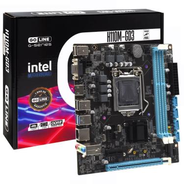 Imagem de Placa Mãe GL-H110M-GD3 Socket LGA 1151 DDR3 VGA 4GB Alto Desempenho Goline