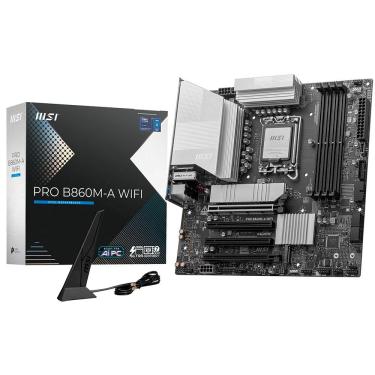 Imagem de Placa Mãe MSI Pro B860M-A Wi-Fi com Suporte DDR5 e Conectividade Wi-Fi 6E Bluetooth 5.2 LGA 1851 Micro ATX 128GB