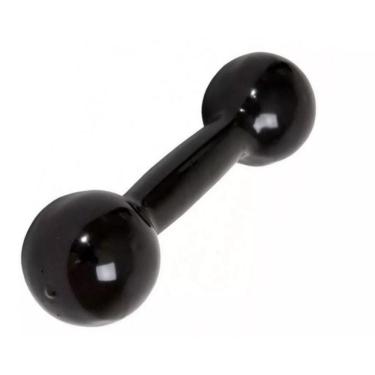 Imagem de Halter Peso Emborrachado 1kg Ferro 100% Confortavel para Exercicios Preto Unibrasil Unidade Unica