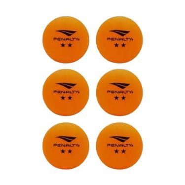 Imagem de Kit 6 Bolas De Tênis De Mesa Penalty 2 Estrelas Ping Pong, Laranja