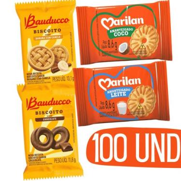 Imagem de 100un Biscoitos Sortidos Marilan Bauducco em Sache 11,5g