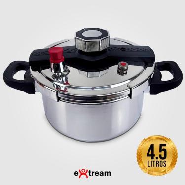 Imagem de Panela de Pressão Securelock Pro Extream Aço Inox 8L Fechamento Externo Indução e Gás