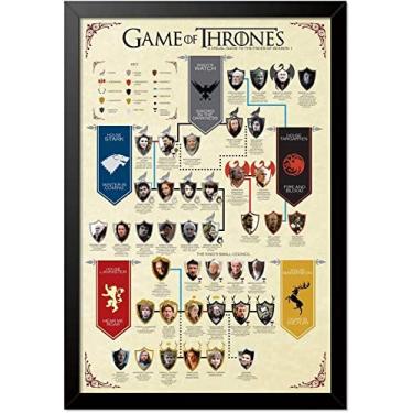 Imagem de Genérico - Quadro Decorativo Série Game of Thrones 33x23cm - Pintura - Sala de Estar