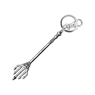 Imagem de DC Liga da Justiça Filme Aquaman Trident Pewter chaveiro acessório