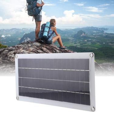 Imagem de Yosoo Painéis solares 20w 18v, painéis solares para ambientes externos convenientes painéis de alimentação acampamento e viagem painéis de energia solar especiais módulo de alta eficiência fonte de alimentação picovolt