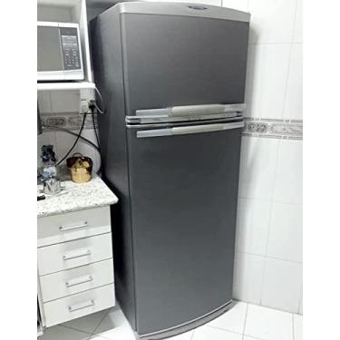 Imagem de Adesivo para Envelopamento de Geladeira Prata Laca