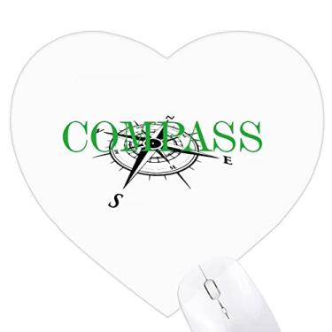 Imagem de Mouse pad de borracha para escritório com bússola para navegação e direção