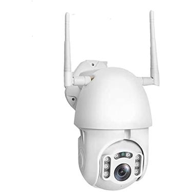 Imagem de Câmera IP WiFi Câmera de segurança PTZ de rastreamento automático sem fio 2MP câmera de vigilância, mini câmera interna / externa com detecção de movimento visão noturna (White)