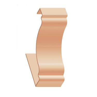 Imagem de Emenda para Meia Cana Polifort 30mmx8cm Nogueira