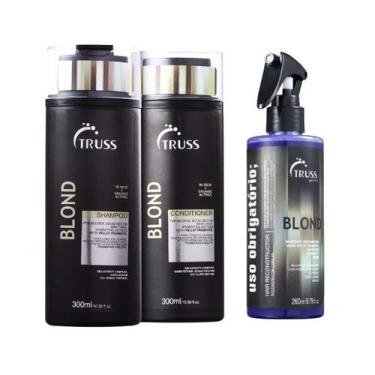 Imagem de Truss Blond Sh 300ml + Cd 300ml + Reconstrutor Blond