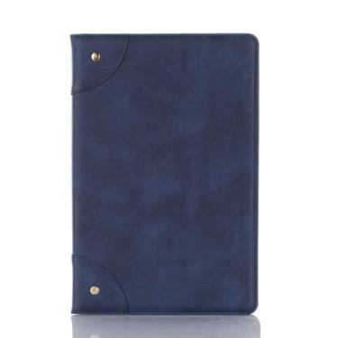 Imagem de ZiEuooo Capa protetora de couro retrô requintada para tablet Samsung Galaxy Tab S3 S4 S5e S6 Lite S7 Plus FE A7 Lite A 8.0 A 10.5 A 10.1 polegadas (azul, Tab A 10.1 2016 T580 T585)