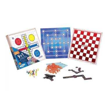 Kit Jogos De Tabuleiro Com Damas Ludo e Trilha De Madeira em Promoção na  Americanas