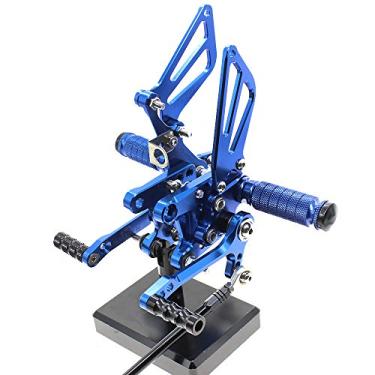 Imagem de Krace Pegas traseiras de motocicleta de alumínio para Suzuki GSXR750 (1996-2005), GSXR600 (2000-2005), SV650/SV650S/SV1000/S (1998-2014), GSXR1000 (2000-2004) - Azul